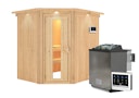 Vorschaubild Karibu Sauna Siirin mit Eckeinstieg 68 mm inkl. gratis Saunaofen im Wert von 599,99 €