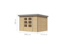 Karibu Metall-Holzgartenhaus Hybridhaus Jupiter A/B/C/D - 19 mm/0,5 mm