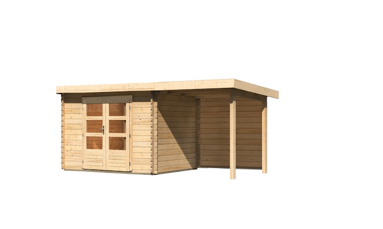 Karibu Woodfeeling Gartenhaus Bastrup 3 naturbelassen - 28 mm