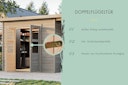 Vorschaubild Karibu Eco Gartenhaus Merseburg 6 inkl. Anbaudach - Sparset