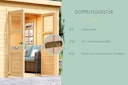 Vorschaubild Karibu Eco Gartenhaus Merseburg 6 inkl. Anbaudach - Sparset