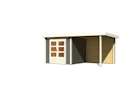 Vorschaubild Karibu Woodfeeling Gartenhaus Kandern 1/2/3 mit 235 cm Schleppdach + Rückwand