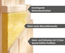 Karibu Sauna Fanja - 68 mm Systemsauna - 230 Volt Plug & Play