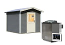 Karibu Bosse 1 - 38 mm Gartensauna mit Vorraum und Satteldach inkl. gratis Saunaofen im Wert von 599,99 €