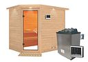 Vorschaubild Karibu Sauna Tanami - Massivholzsauna mit Eckeinstieg 38 mm inkl. gratis Saunaofen im Wert von 899,99€