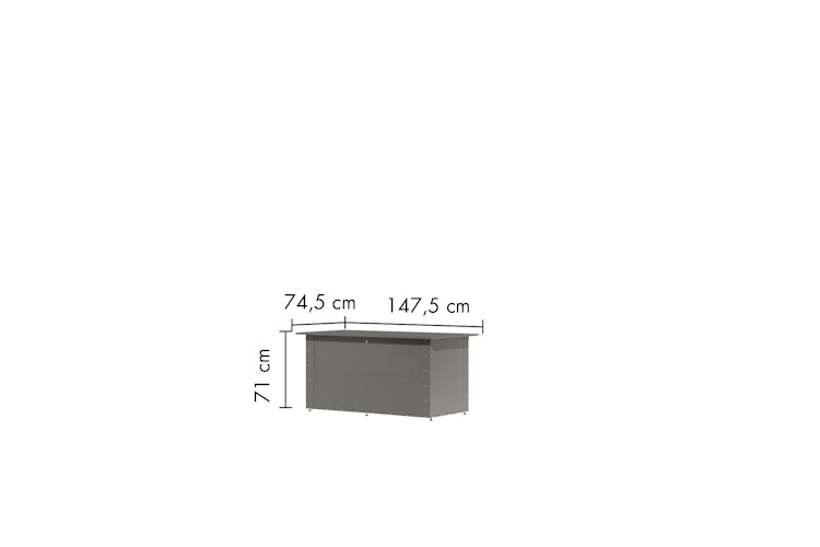 Karibu Metallbox Himalia 1 B 134 x T 62 x H 71 cm (Aktion)