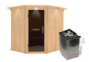 Vorschaubild Karibu Sauna Siirin mit Eckeinstieg 68 mm inkl. gratis Saunaofen im Wert von 899,99€