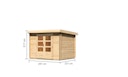 Vorschaubild Karibu Gartenhaus Blockbohlenhaus Olaf 3/5 - 28 mm mit erhöhter Schneelast (300 kg/m²)