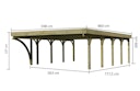 Karibu Carport Doppelcarport Classic Doppel 3 - kesseldruckimprägniert