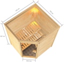 Karibu Woodfeeling Sauna Antonia - 38 mm Massivholz Aktionssauna