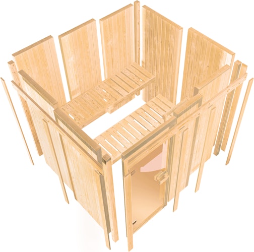 Karibu Woodfeeling Sauna Arvika - 68 mm Aktionssauna