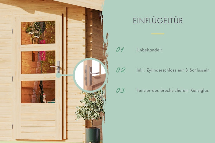 Karibu Garage Blockhausgarage 38 mm