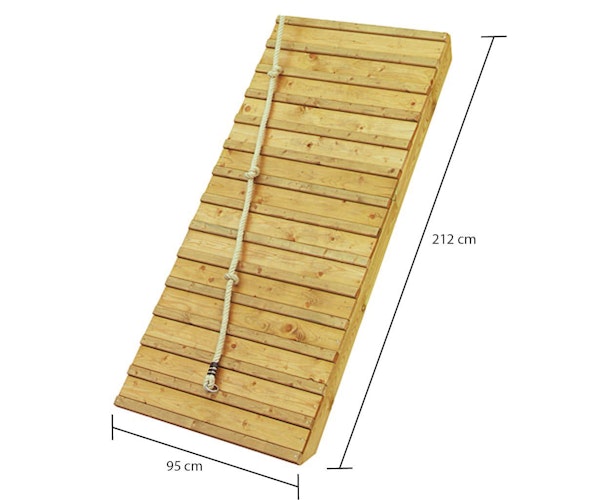 Akubi Stelzenhaus Fidel mit Satteldach inkl. Wellenrutsche und Holzrampe