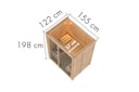 Karibu Sauna Avari 1 Superior mit Fronteinstieg 68 mm - 230 Volt Plug & Play