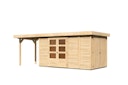 Vorschaubild Karibu Woodfeeling Gartenhaus Retola 2/3/4/5/6 inkl. Anbauschrank u. 240 cm Schleppdach