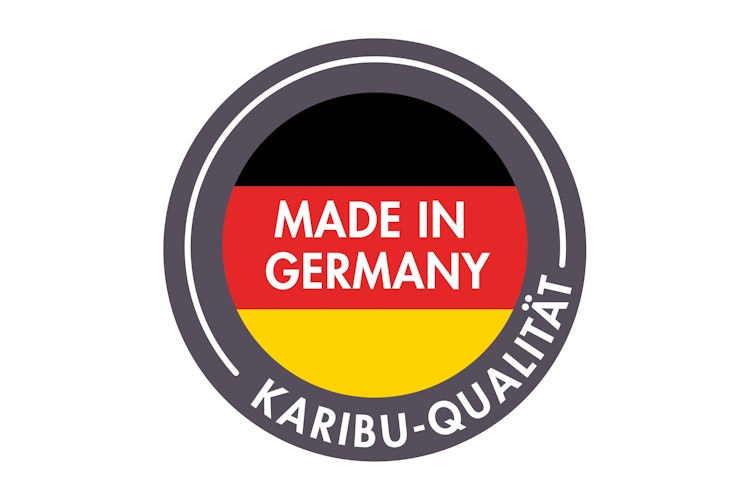 Karibu Design Saunahaus Arcadia Blackline - 73 mm inkl. gratis Saunaofen im Wert von 599,99 €