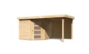 Vorschaubild Karibu Woodfeeling Gartenhaus Schwandorf 3/5 inkl. 240 cm Schleppdach mit Rückwand - 19 mm