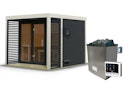 Vorschaubild Karibu Saunahaus Ares 3 - Hybridhaus mit Metallrahmen - 38 mm inkl. gratis Sauna-Zubehörset im Wert von 234,94 €
