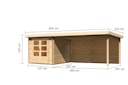 Vorschaubild Karibu Woodfeeling Gartenhaus Bastrup 4 naturbelassen - 28 mm