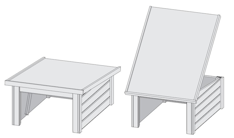 Karibu Woodfeeling Rasenmähroboterhaus 1 Pultdach - B 73 x T 77 cm - 19 mm