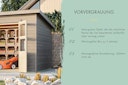 Vorschaubild Karibu Eco Gartenhaus Merseburg 6 inkl. Anbaudach - Sparset