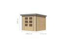 Karibu Metall-Holzgartenhaus Hybridhaus Jupiter A/B/C/D - 19 mm/0,5 mm