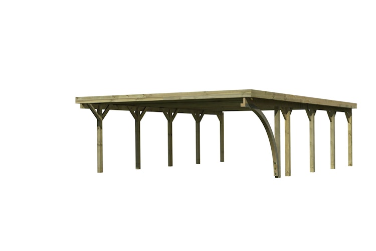 Karibu Carport Doppelcarport Classic Doppel 3 - kesseldruckimprägniert