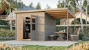 Vorschaubild Karibu Eco Gartenhaus Merseburg 6 inkl. Anbaudach - Sparset