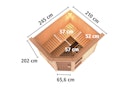Vorschaubild Karibu Amelia 3 - Sauna mit Eckeinstieg 68 mm inkl. gratis Saunaofen im Wert von 599,99 €