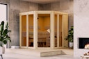 Vorschaubild Karibu Sauna Airi Superior mit Eckeinstieg 68 mm inkl. gratis Saunaofen im Wert von 599,99 €