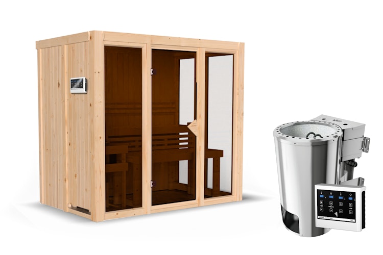 Karibu Sauna Irava 3 - 68 mm Systemsauna - 230 Volt Plug & Play