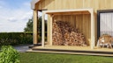Vorschaubild Karibu Pavillon Cubus halb mit Flachdach