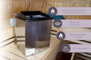 Vorschaubild Karibu 11 kW Bio-Kombiofen anthrazit inkl. Huum WLAN Steuergerät mit App-Steuerung
