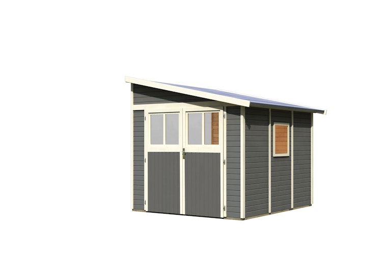 Karibu Premium Gartenhaus Bomlitz 2/3/4 terragrau - 19 mm
