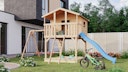 Vorschaubild Akubi Kinderspielhaus Kinderspielgerät Benjamin inkl. Wellenrutsche und Doppelschaukelanbau
