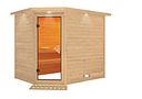 Vorschaubild Karibu Sauna Tanami - Massivholzsauna mit Eckeinstieg 38 mm inkl. gratis Saunaofen im Wert von 899,99€