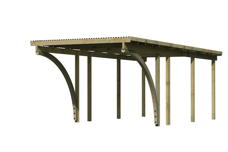 Karibu Carport Einzelcarport Eco 1/2 - kesseldruckimprägniert