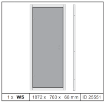 Karibu Ersatz Ganzglastür Saunatür bronciert 68 x 780 x 1872 mm (H x B x L)  - 25551