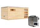 Vorschaubild Karibu Gartensauna Saunahaus Hygge inkl. Vorraum, naturbelassen inkl. gratis Sauna-Zubehörset im Wert von 234,94 €