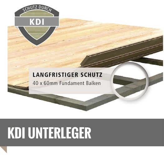 Karibu Mittelwand-Gartenhaus Schönbuch 1 - 38 mm