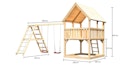 Vorschaubild Akubi Kinderspielturm Luis mit Doppelschaukelanbau und Klettergerüst