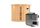 Vorschaubild Karibu Sauna Taurin mit Eckeinstieg 68 mm