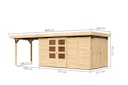 Vorschaubild Karibu Woodfeeling Gartenhaus Retola 2/3/4/5/6 inkl. Anbauschrank u. 280 cm Schleppdach