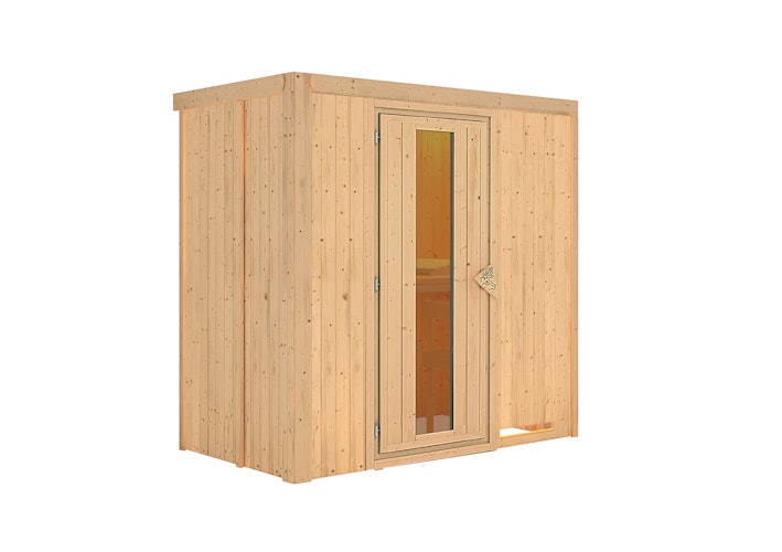 Karibu Sauna Variado mit Fronteinstieg 68 mm inkl. gratis Saunaofen im Wert von 599,99 €
