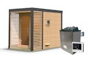 Vorschaubild Karibu Saunahaus Ares 1 - Hybridhaus mit Metallrahmen - 38 mm inkl. gratis Sauna-Zubehörset im Wert von 234,94 €