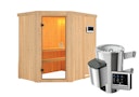 Vorschaubild Karibu Sauna Saja - 68 mm Systemsauna - 230 Volt Plug & Play inkl. 9-teiligem Gratis-Zubehörpaket im Wert von 137,95 €
