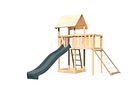 Vorschaubild Akubi Kinderspielturm Lotti inkl. Anbauplattform, Rutsche und Netzrampe
