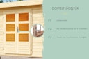Karibu Multifunktionshaus Pultdach-Gartenhaus inkl. Schleppdach und Anbauschrank - 28 mm
