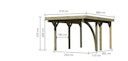 Karibu Carport Einzelcarport Classic Einzel 1 - kesseldruckimprägniert