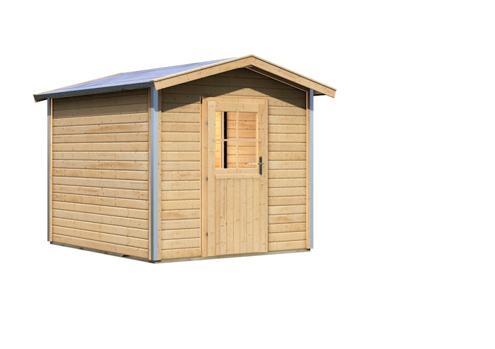 Karibu Bosse 1 - 38 mm Gartensauna mit Vorraum und Satteldach inkl. gratis Saunaofen im Wert von 599,99 €